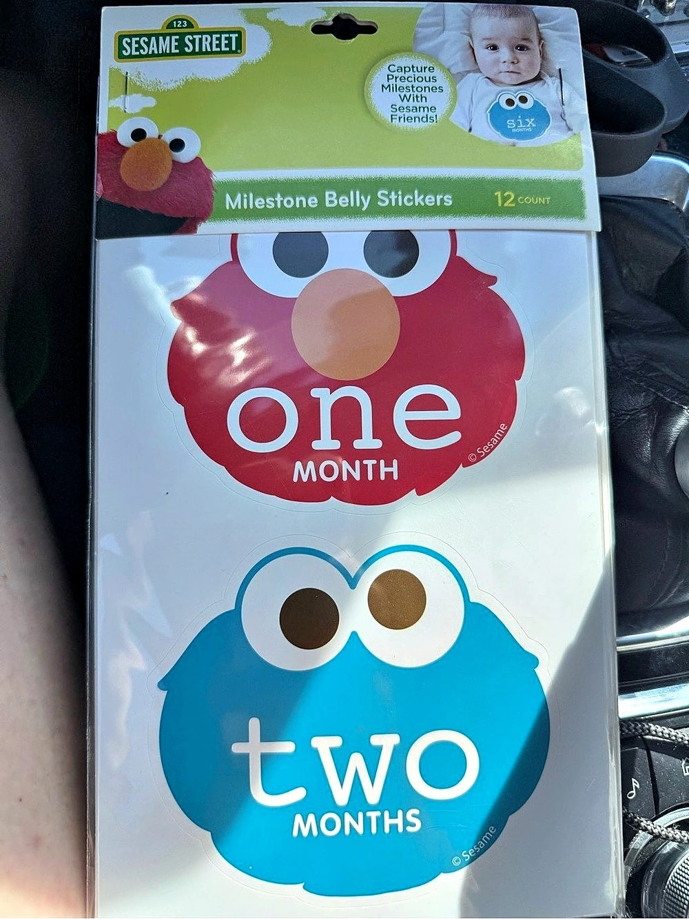 Sesame Street Milestone Belly Stickers Red & Blue